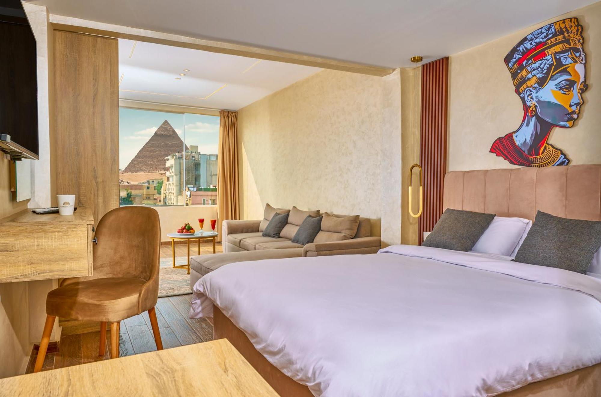 Cleopatra Tower Pyramid View Hotel Kafrat al Jabal ภายนอก รูปภาพ